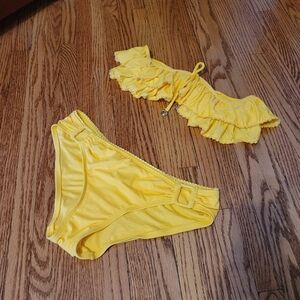 ⚠️LAST CALL⚠️ JUICY COUTURE | M EUC Sunshine Yellow Bathing Suit Bikini Beach